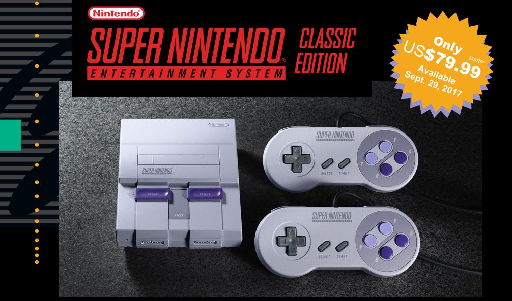 Nintendo’s $80 SNES classic edition to launch September 29