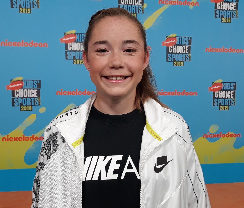 Olivia Moultrie says ‘anything is possible’, thanks Nickelodeon at 2019 Kids Choice Sports&nbsp;Awards